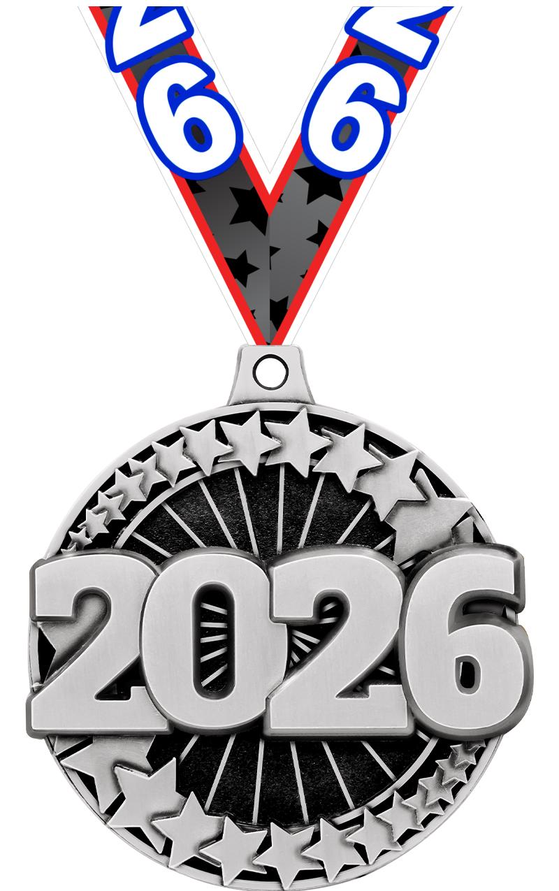2" 3D 2026 MEDAL SILVER