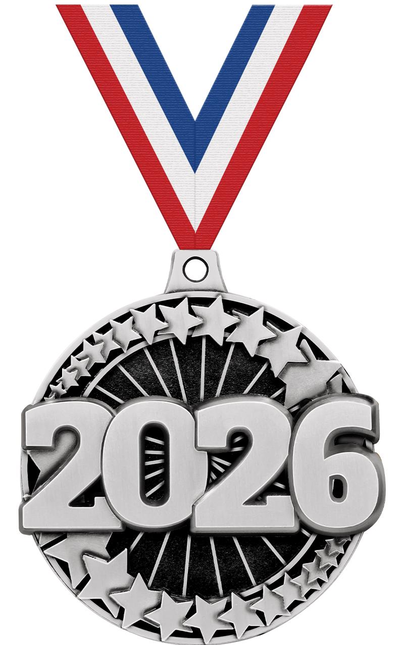 2" 3D 2026 MEDAL SILVER