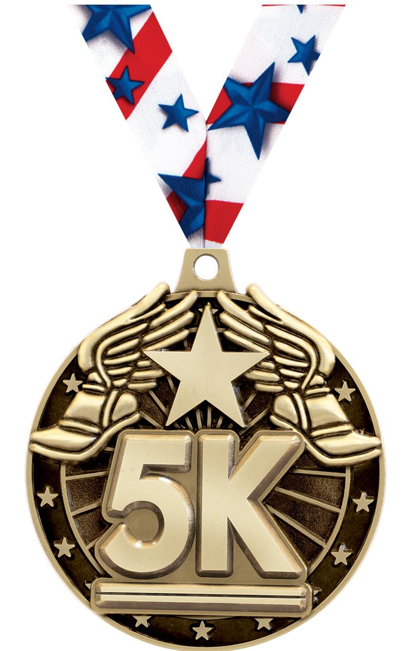 2" 3D 5K MEDAL GOLD