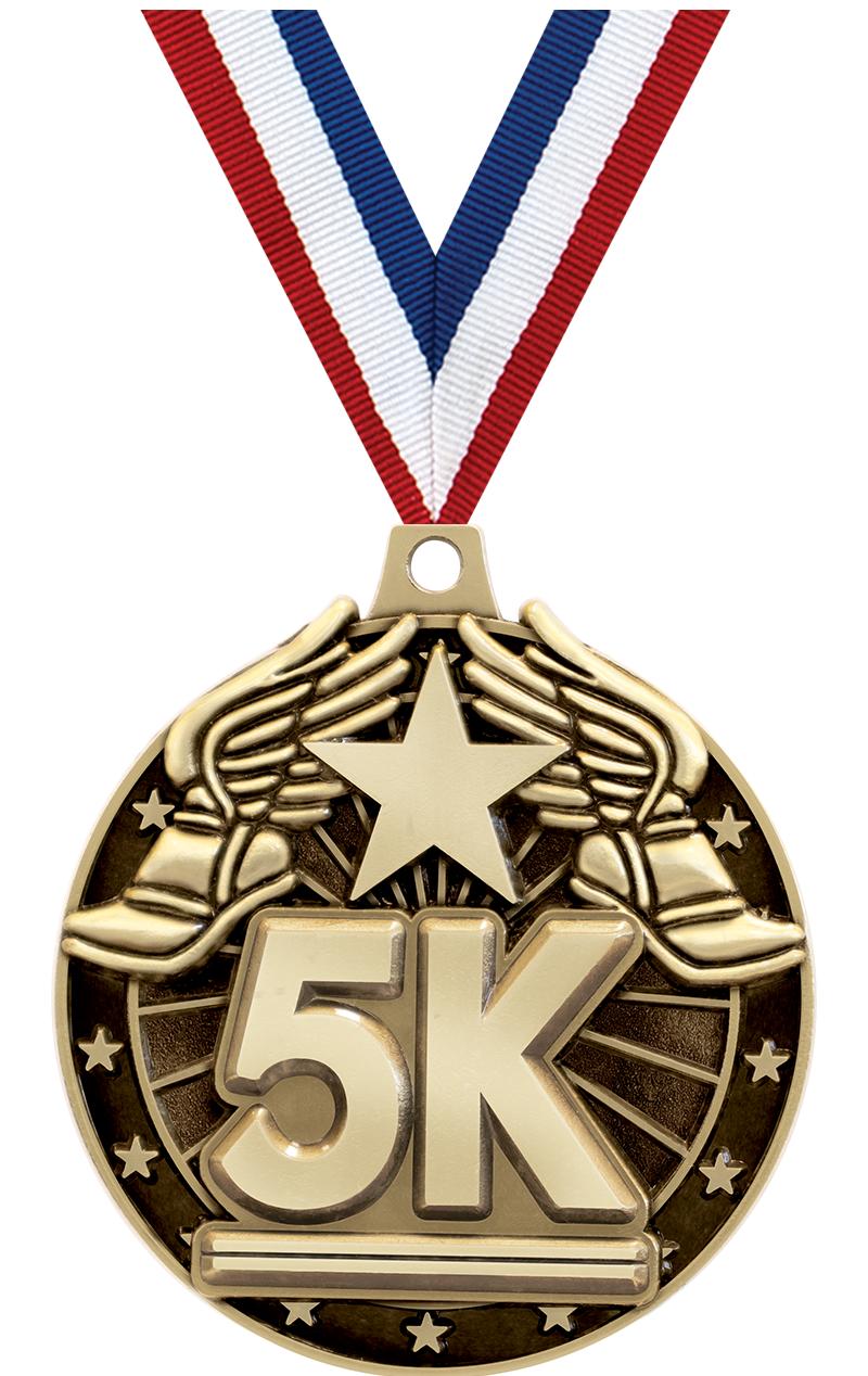 2" 3D 5K MEDAL GOLD