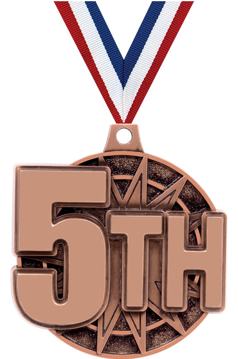 2" 3D 5TH PLACE MEDAL BRONZE