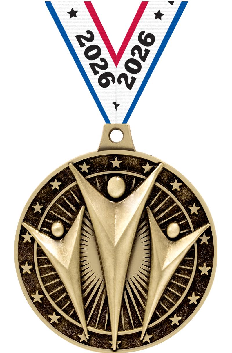 2" 3D ACH VICTORY MEDAL GOLD