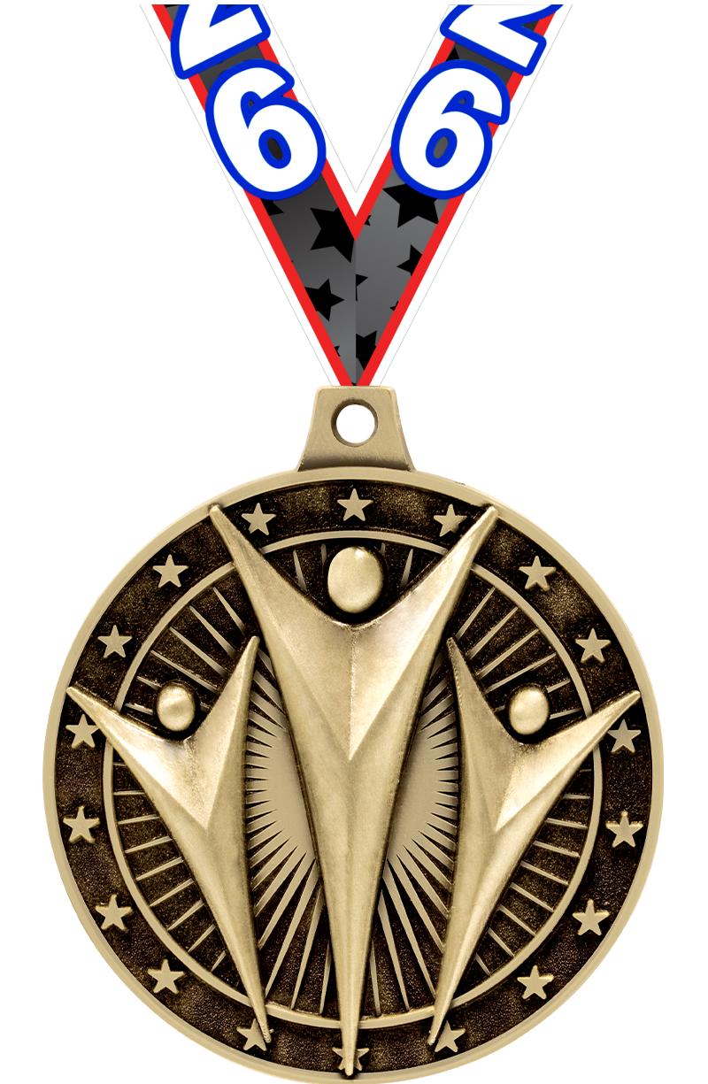 2" 3D ACH VICTORY MEDAL GOLD
