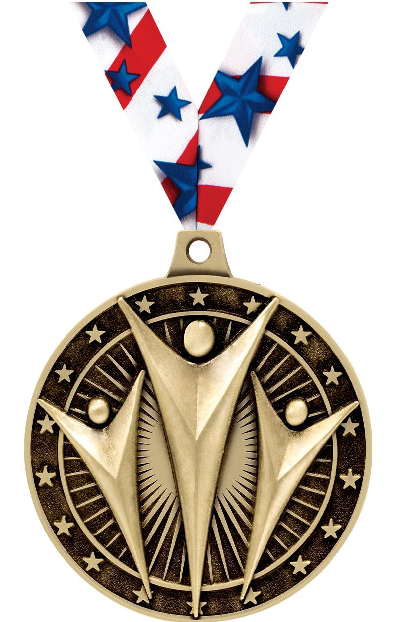 2" 3D ACH VICTORY MEDAL GOLD