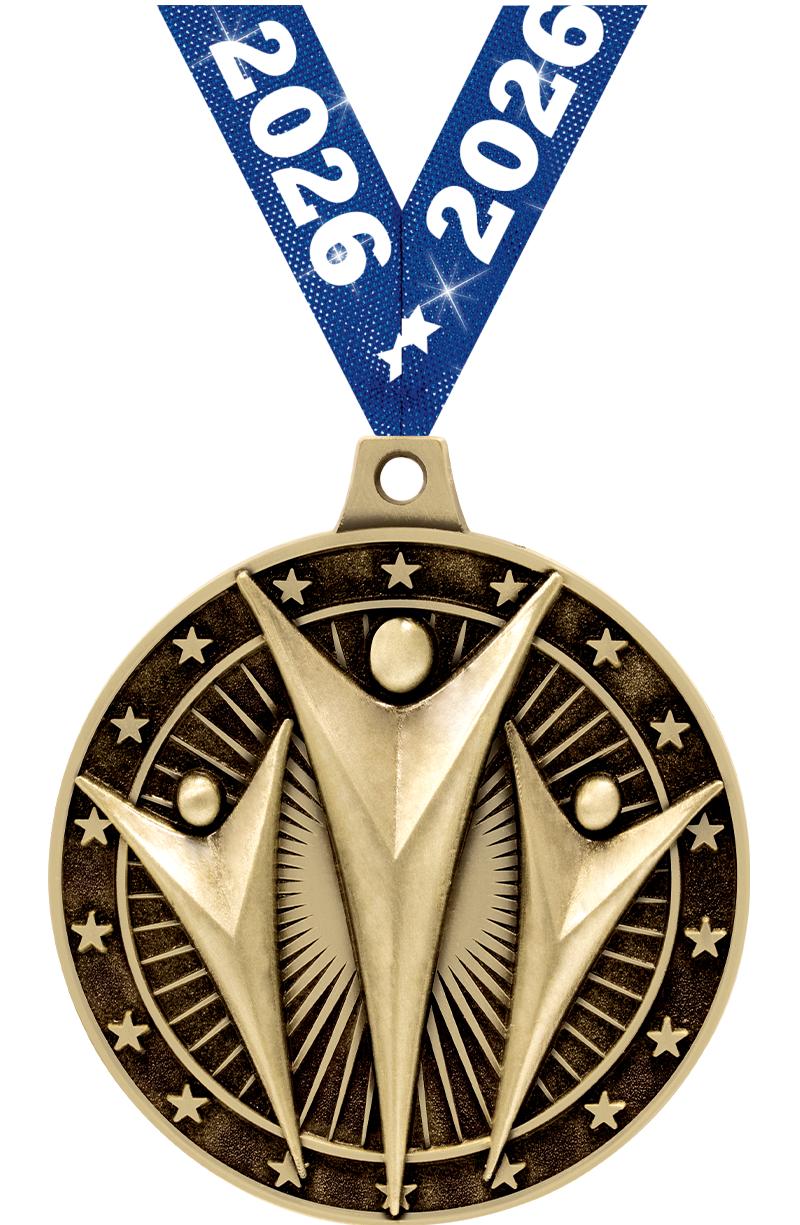 2" 3D ACH VICTORY MEDAL GOLD