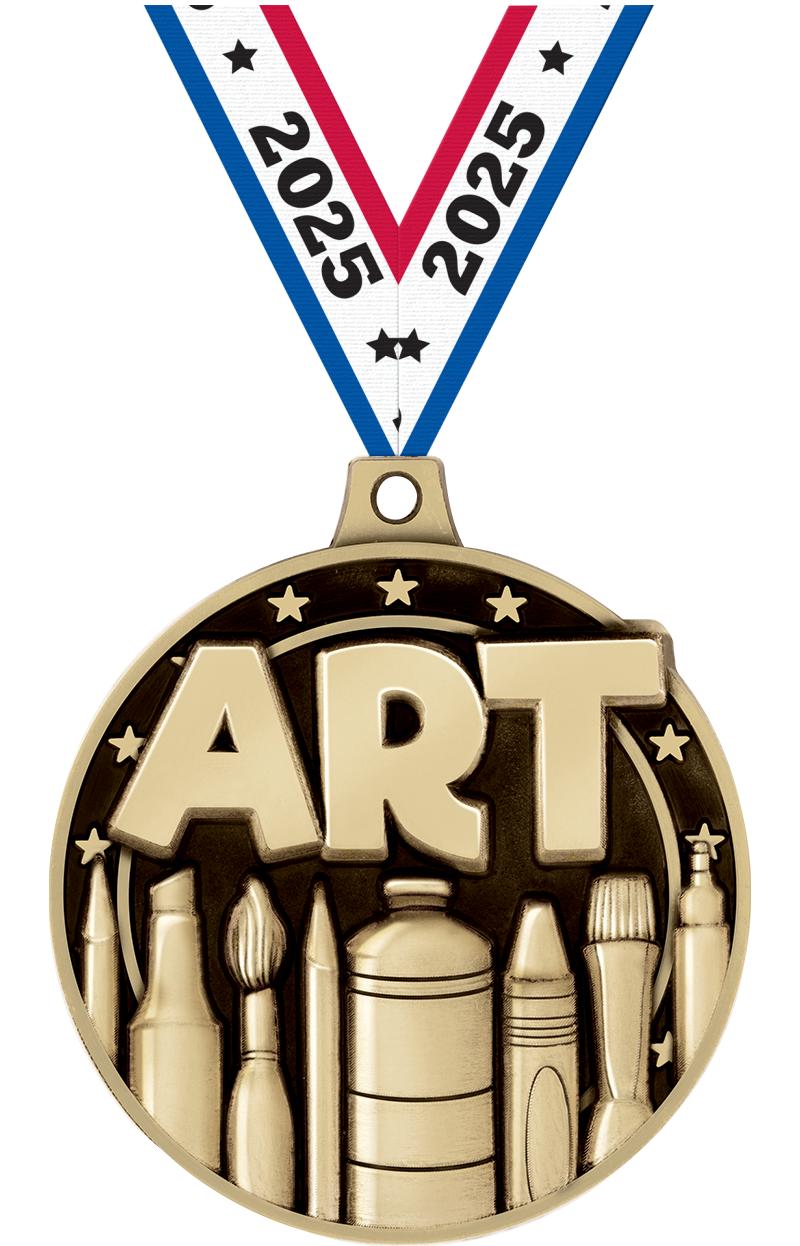 2" 3D ART MEDAL GOLD