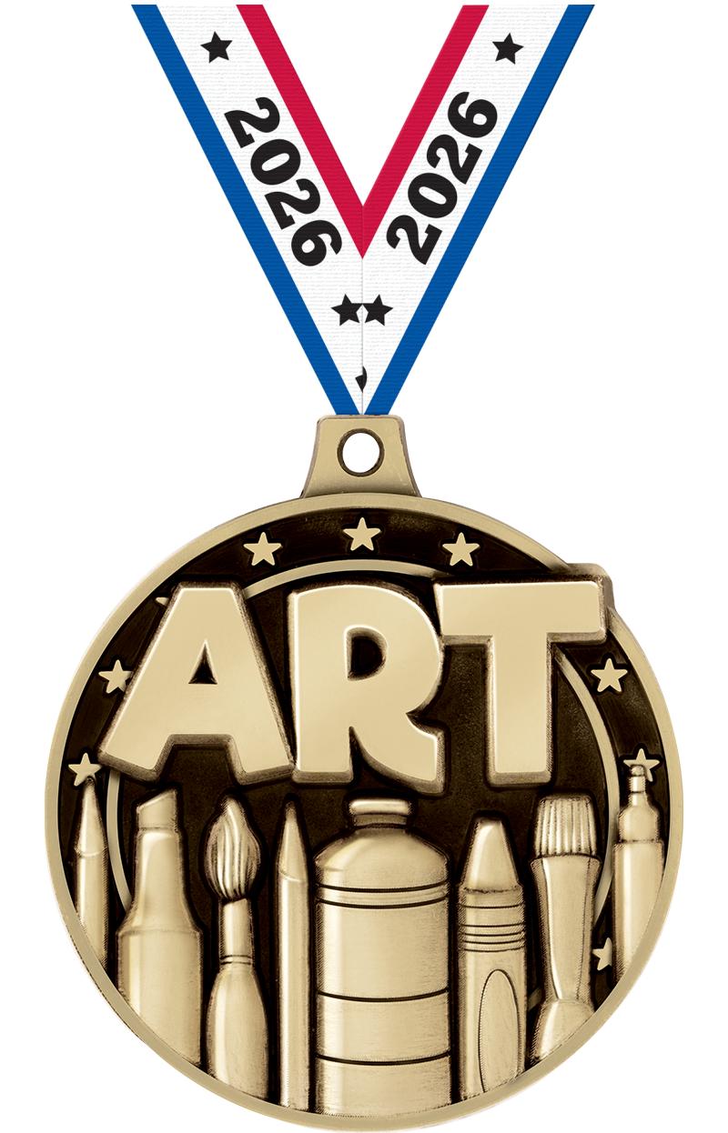 2" 3D ART MEDAL GOLD