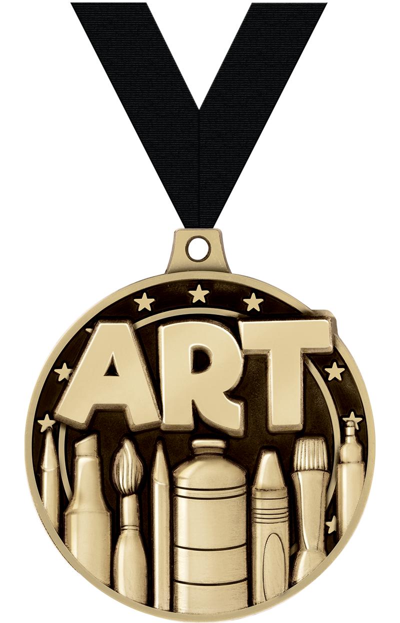 2" 3D ART MEDAL GOLD