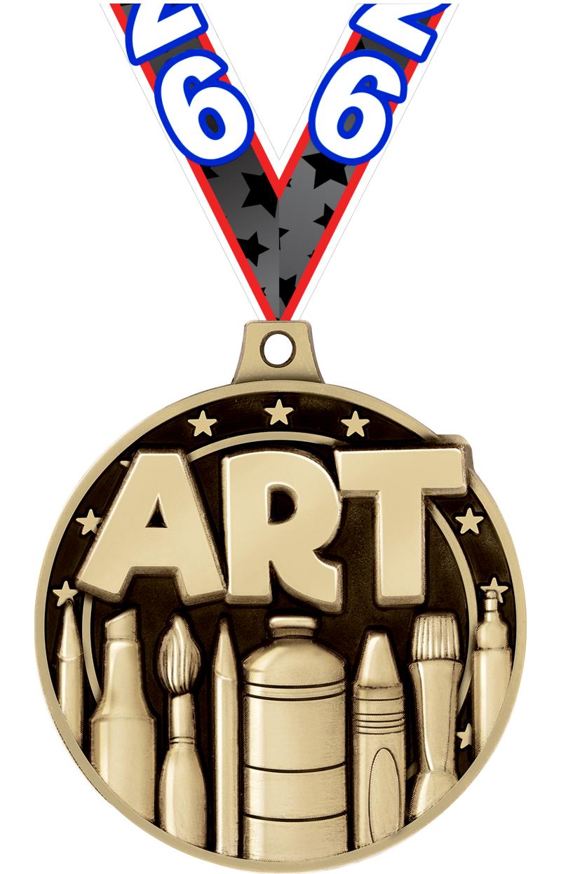 2" 3D ART MEDAL GOLD