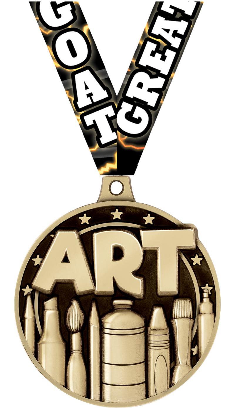 2" 3D ART MEDAL GOLD