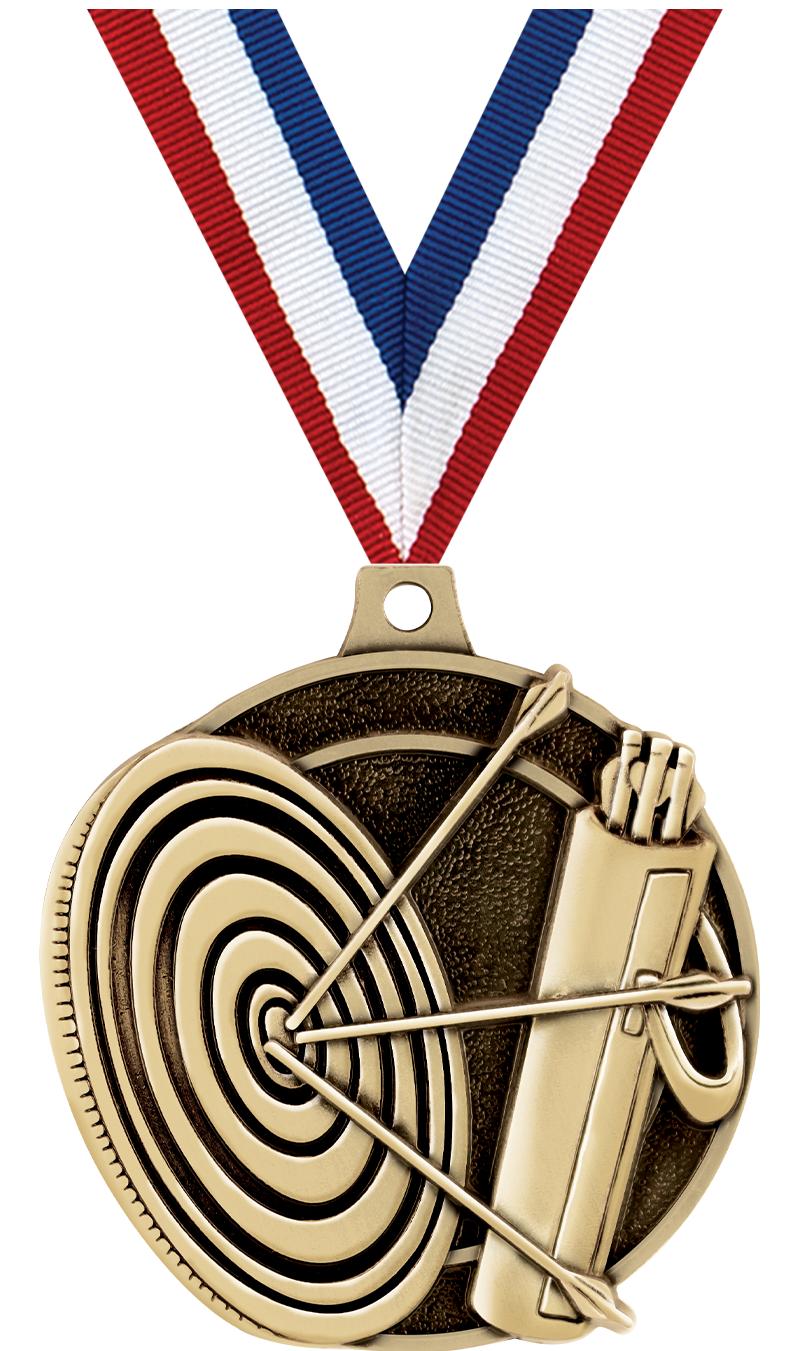 2" 3D ARCHERY MEDAL GOLD