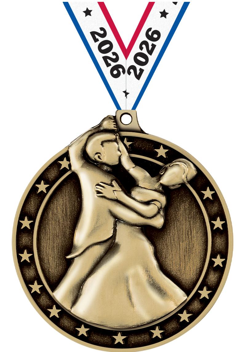 2"3D BALLROOM DANCE MDL GLD