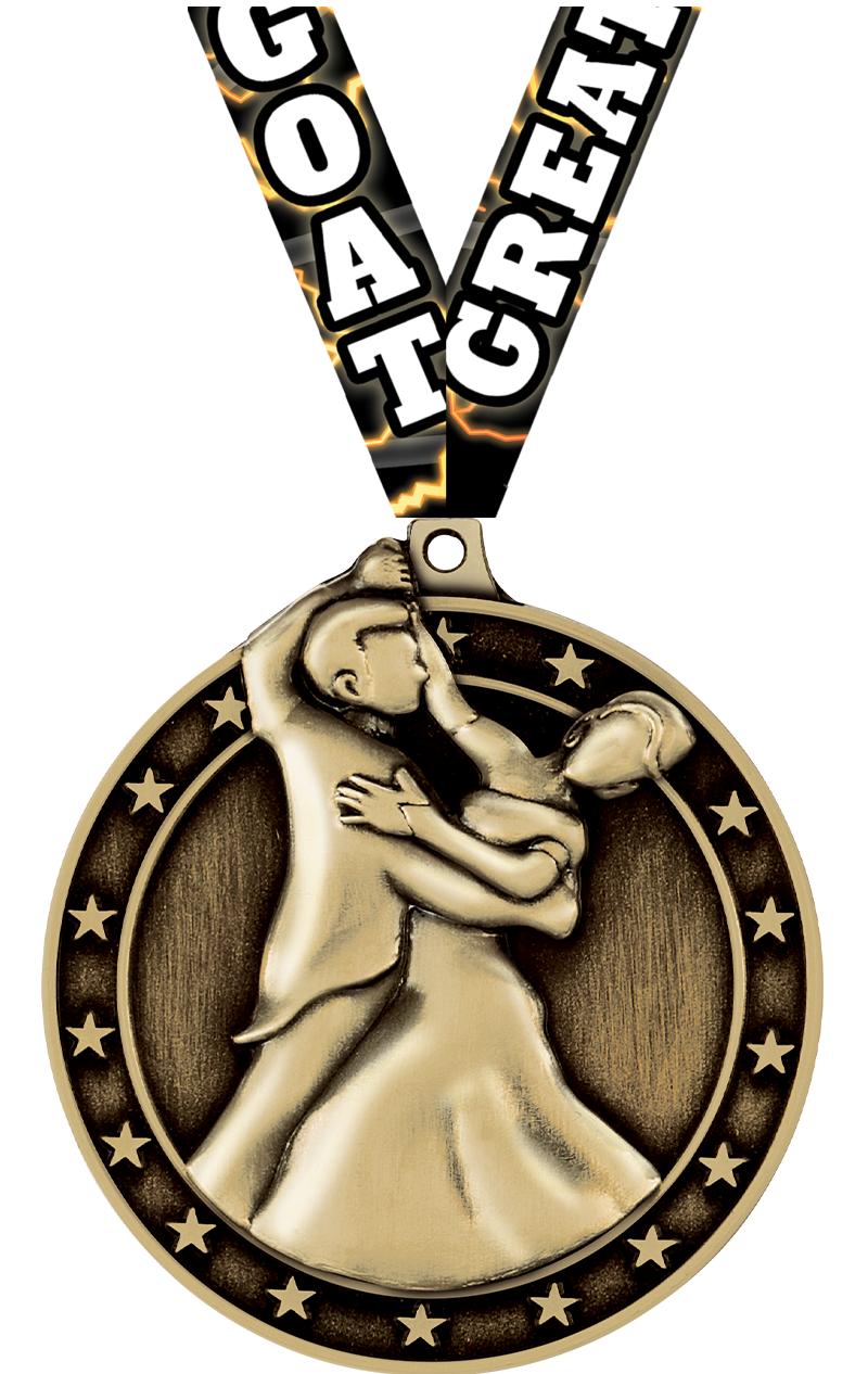 2"3D BALLROOM DANCE MDL GLD