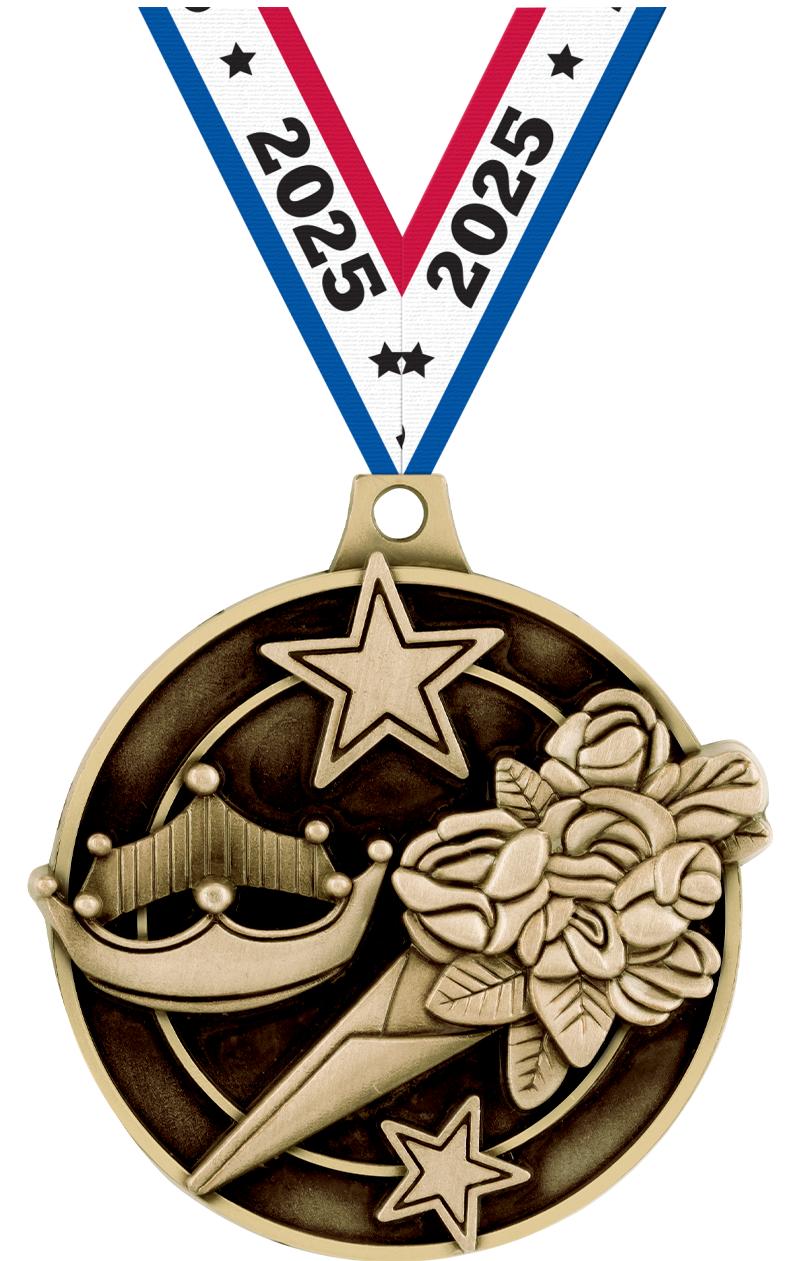 2 3D BEAUTY MEDAL GOLD