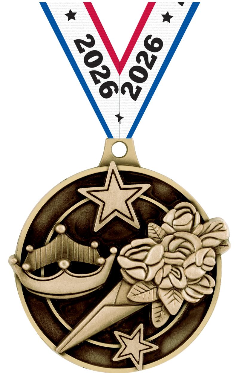 2 3D BEAUTY MEDAL GOLD