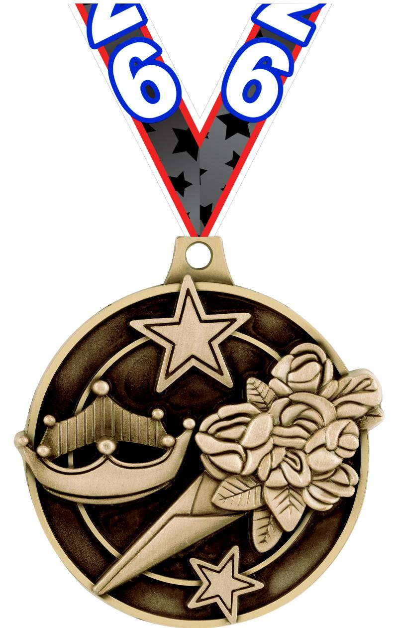 2 3D BEAUTY MEDAL GOLD
