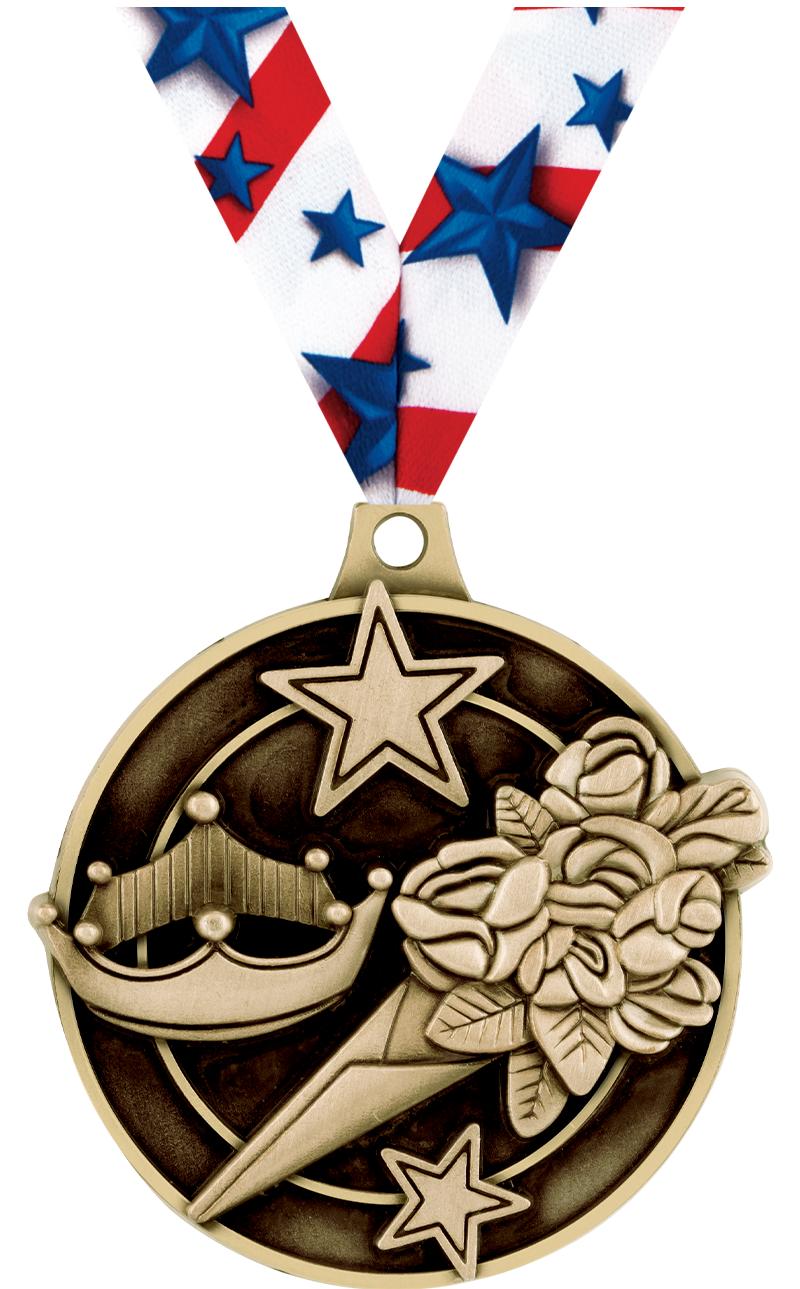 2 3D BEAUTY MEDAL GOLD