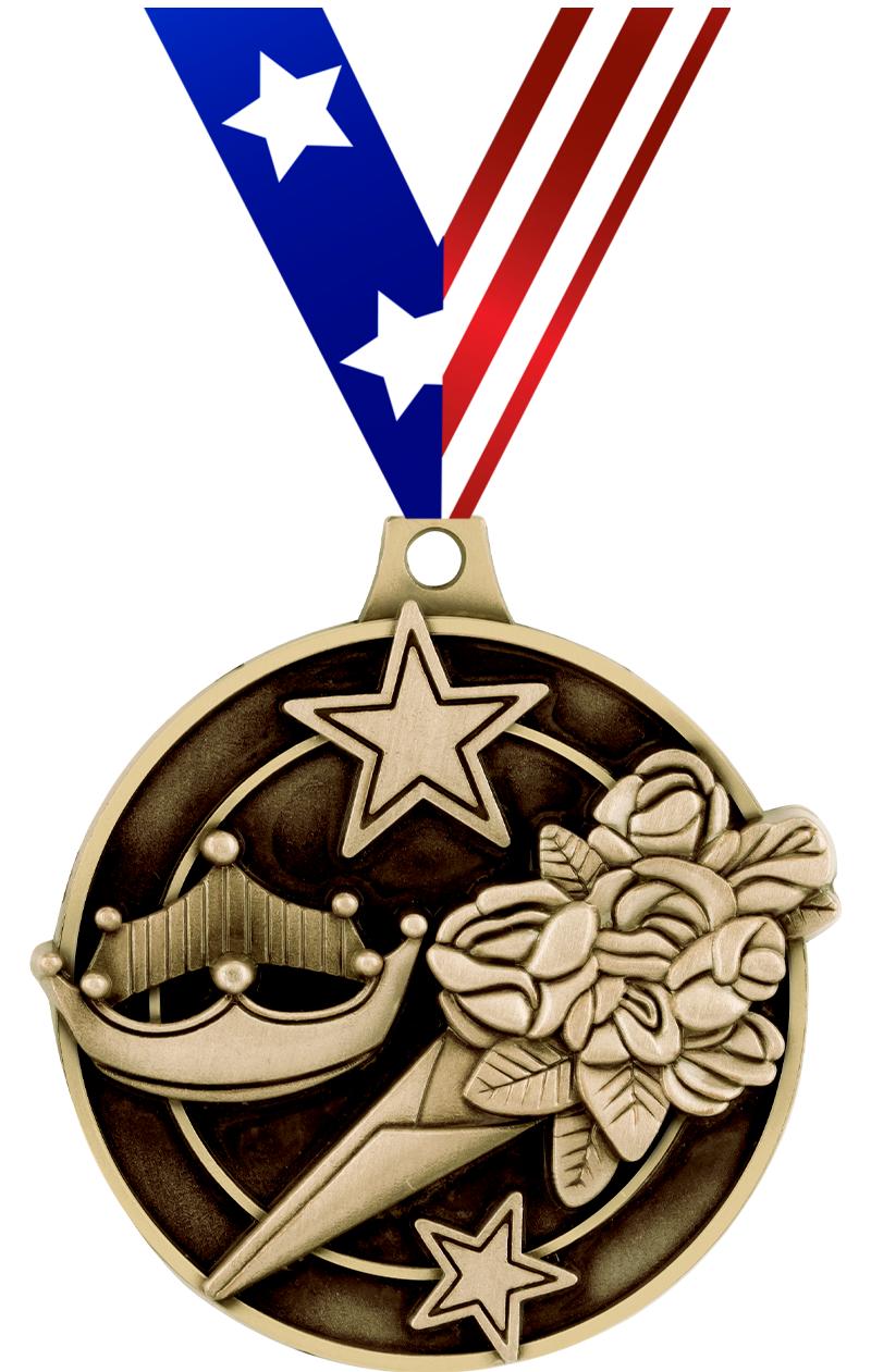 2 3D BEAUTY MEDAL GOLD