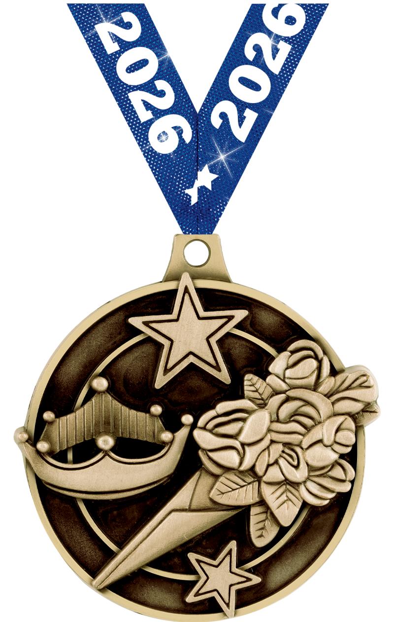 2 3D BEAUTY MEDAL GOLD