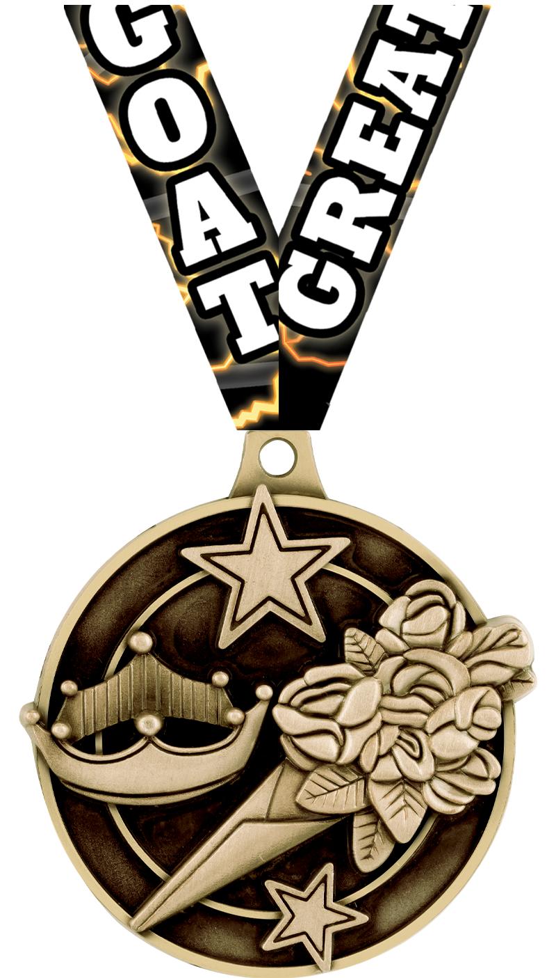 2 3D BEAUTY MEDAL GOLD