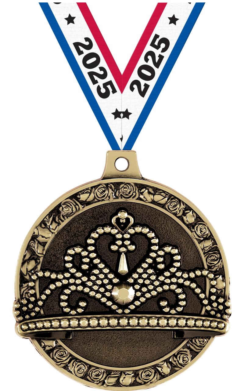 2" 3D BEAUTY TIARA MDL GOLD