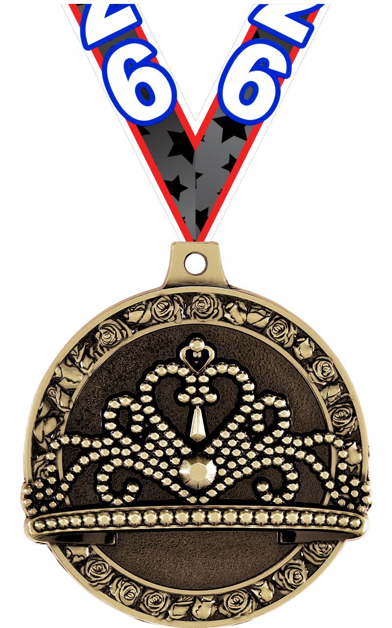 2" 3D BEAUTY TIARA MDL GOLD