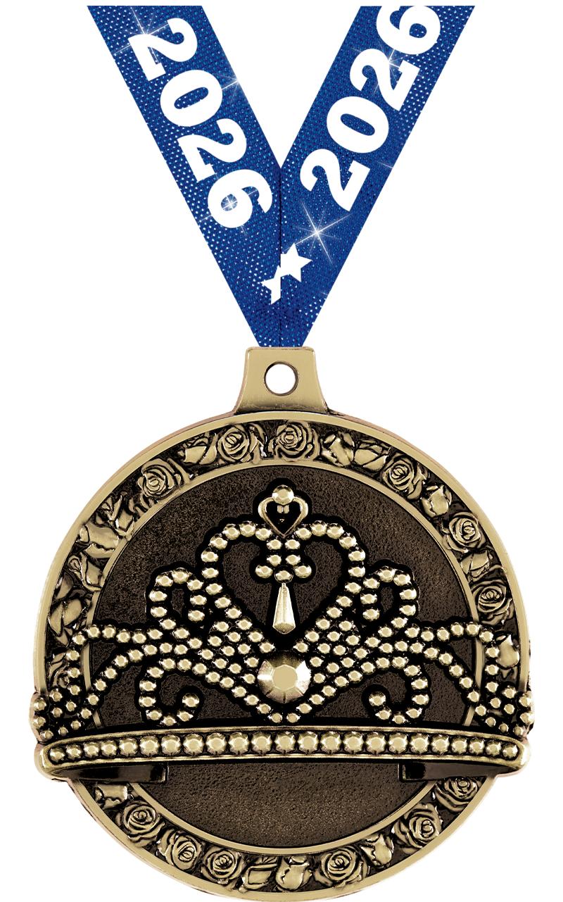 2" 3D BEAUTY TIARA MDL GOLD