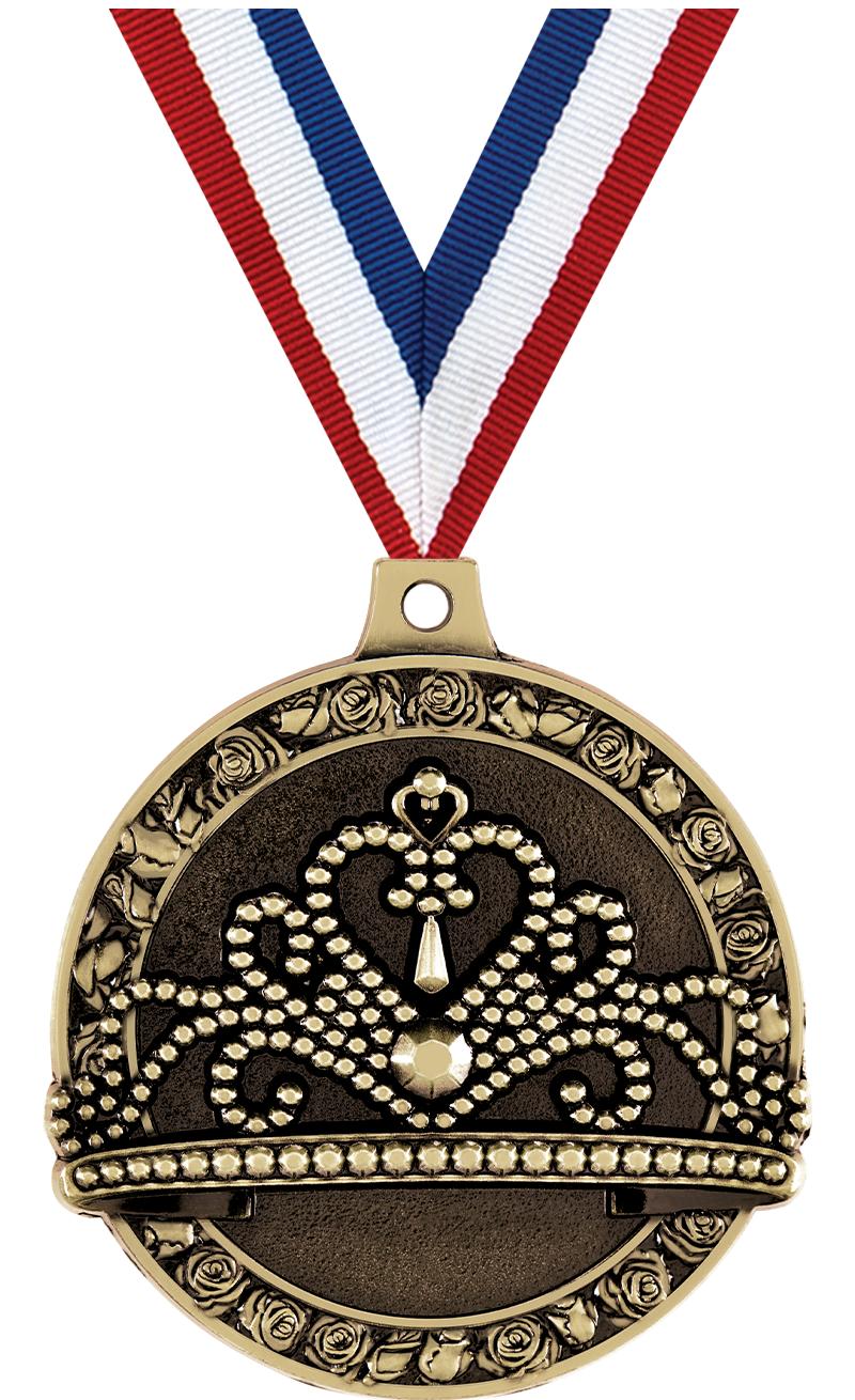 2" 3D BEAUTY TIARA MDL GOLD