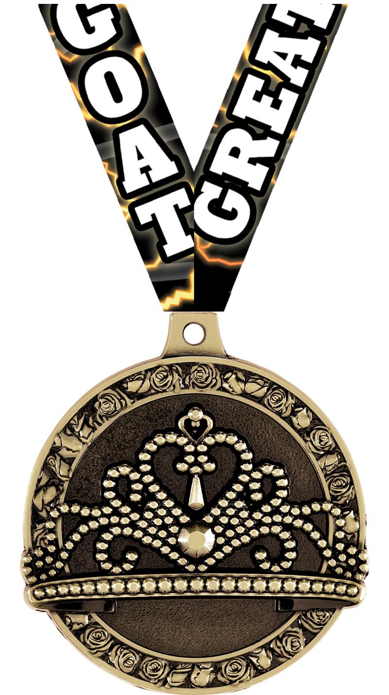 2" 3D BEAUTY TIARA MDL GOLD