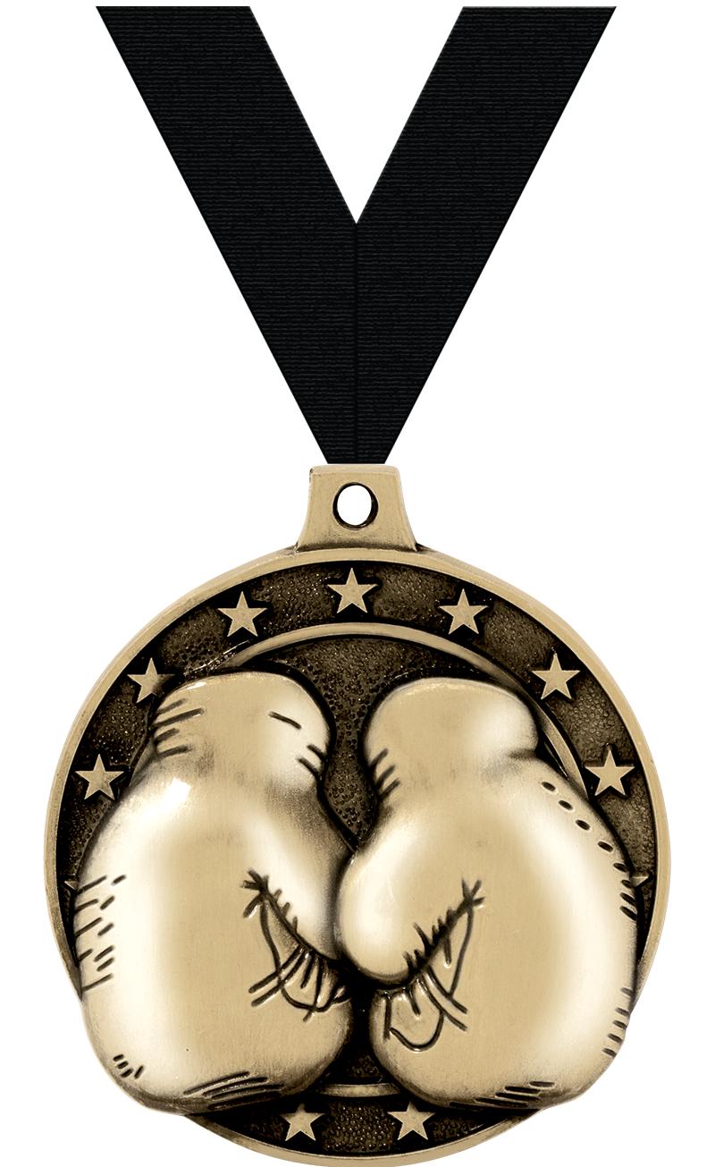 2" 3D BOXING MEDAL GOLD