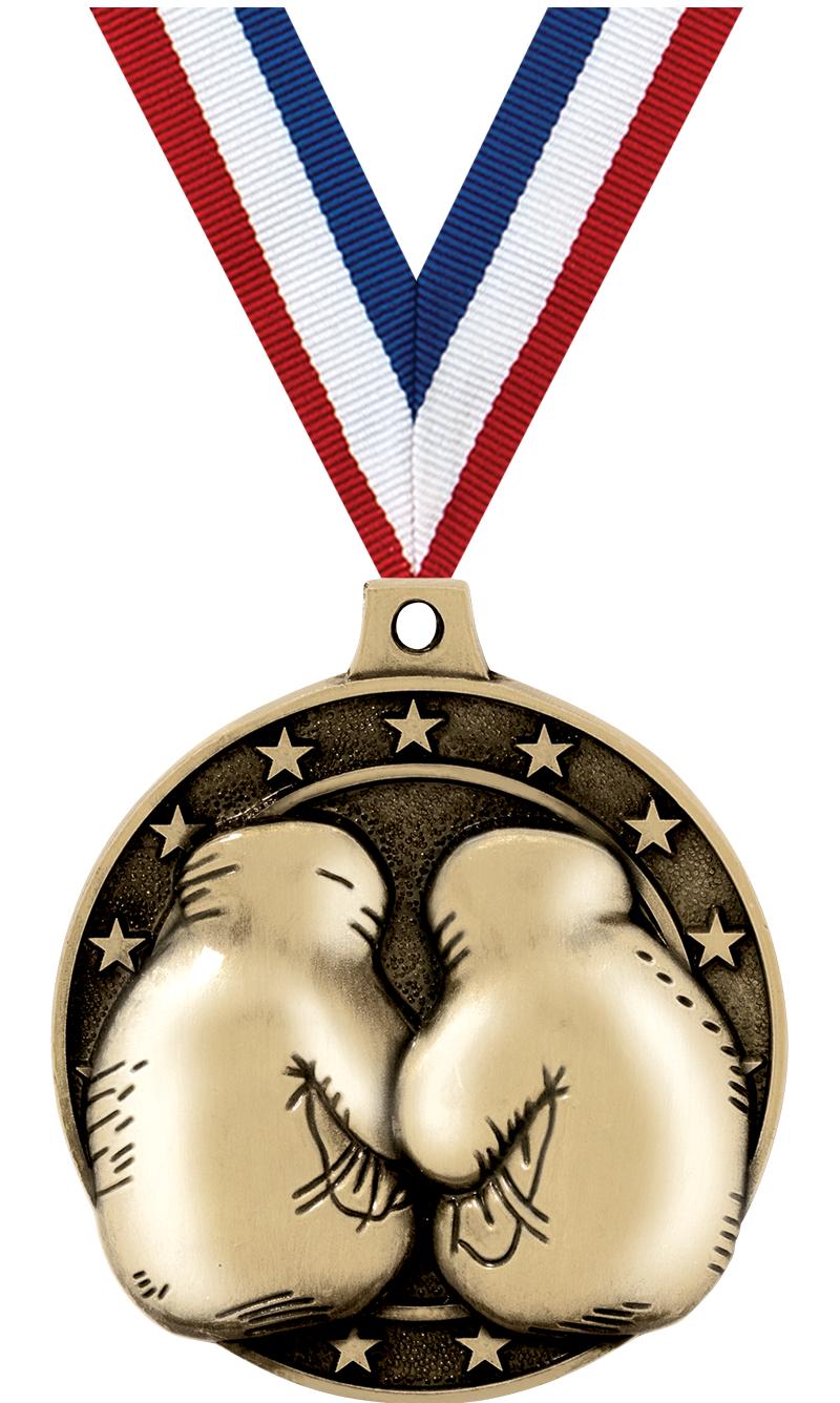 2" 3D BOXING MEDAL GOLD