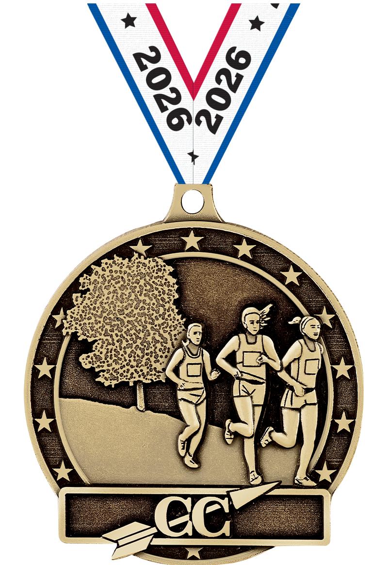 2" 3D FEMALE CROSS COUNTRY GLD