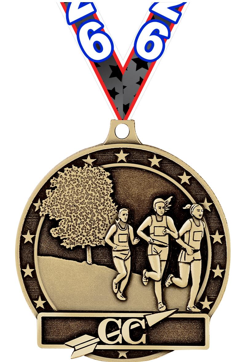 2" 3D FEMALE CROSS COUNTRY GLD