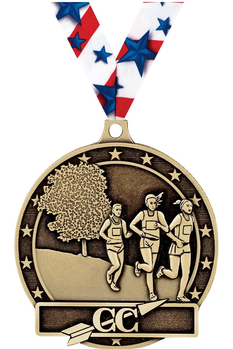 2" 3D FEMALE CROSS COUNTRY GLD