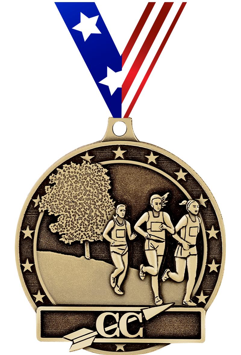 2" 3D FEMALE CROSS COUNTRY GLD