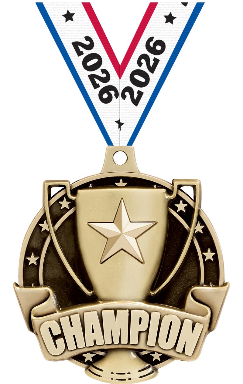 2" 3D CHAMPION - MEDAL GOLD