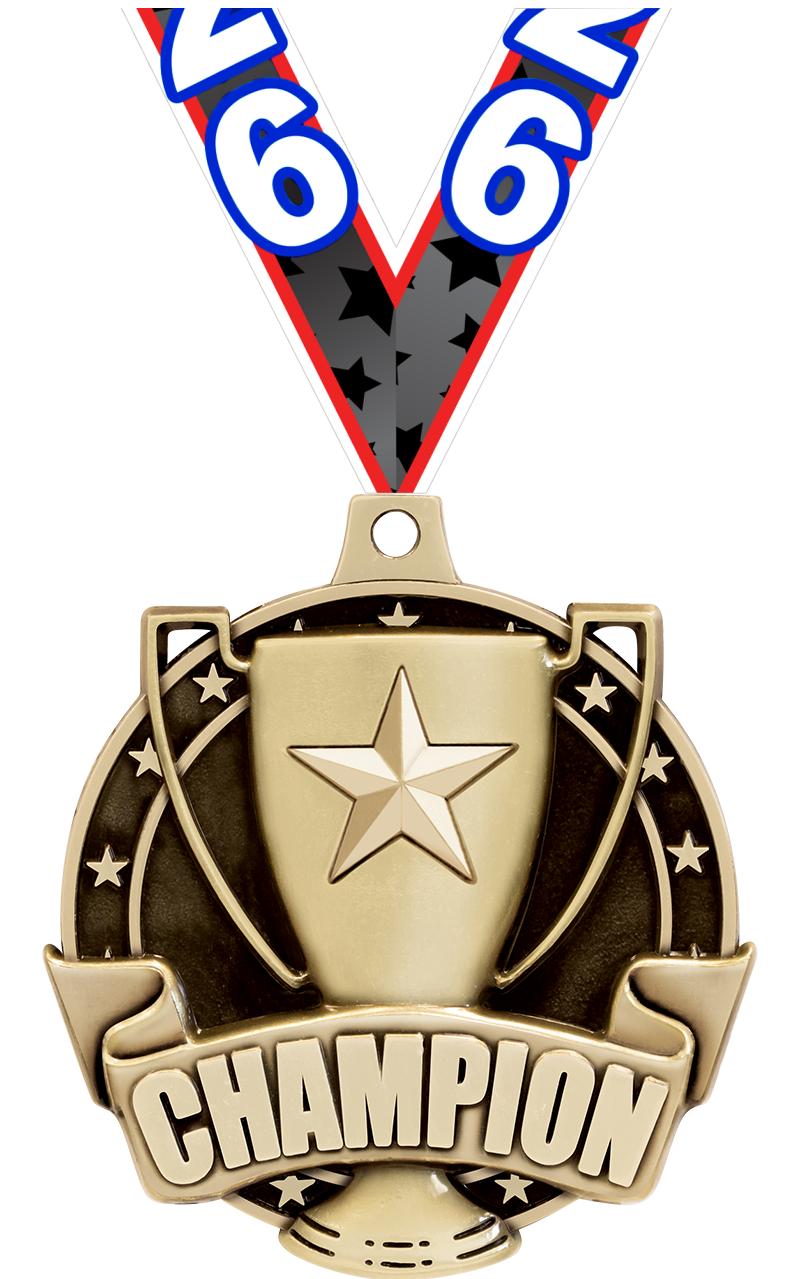 2" 3D CHAMPION - MEDAL GOLD