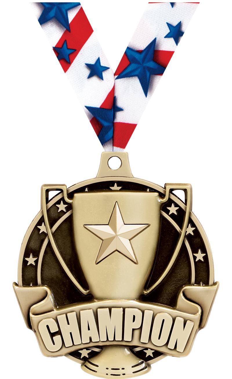 2" 3D CHAMPION - MEDAL GOLD