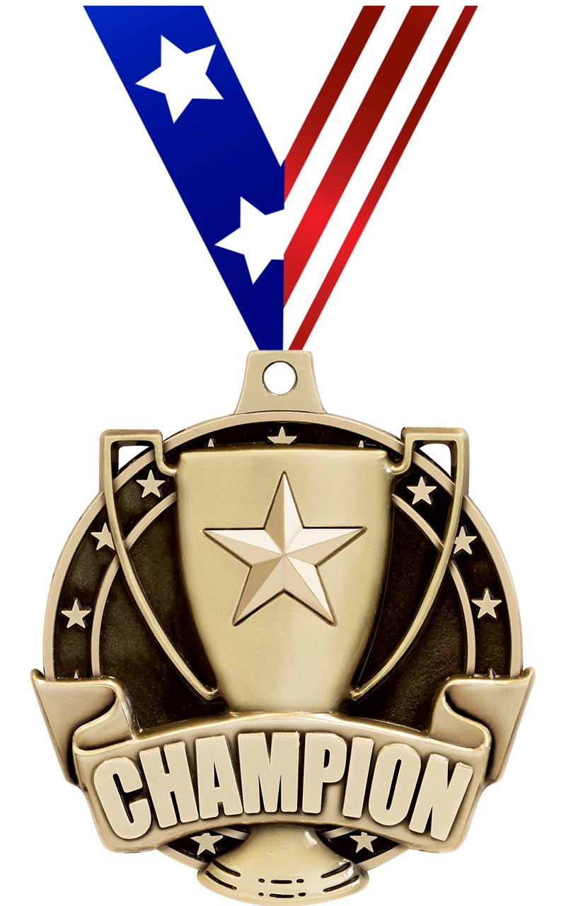 2" 3D CHAMPION - MEDAL GOLD