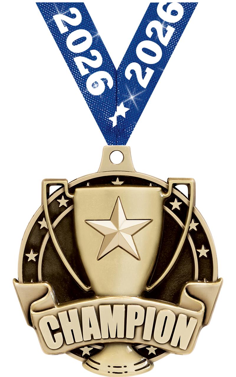 2" 3D CHAMPION - MEDAL GOLD