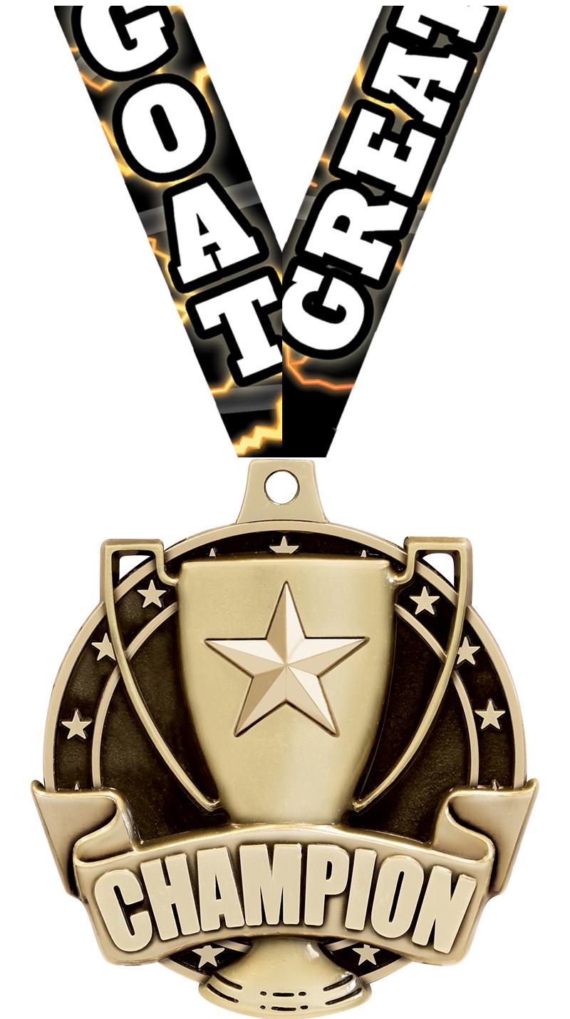 2" 3D CHAMPION - MEDAL GOLD