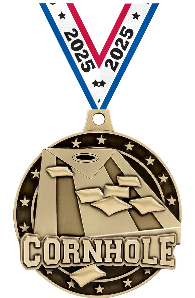 2"3D CORNHOLE GOLD MEDAL