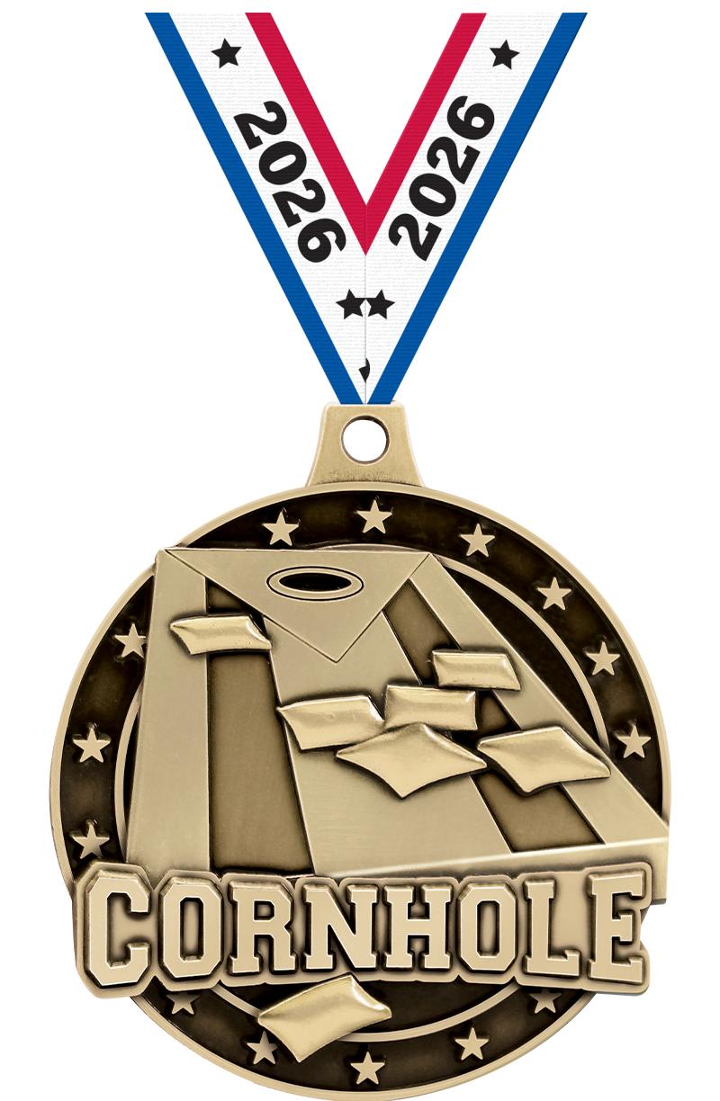 2"3D CORNHOLE GOLD MEDAL