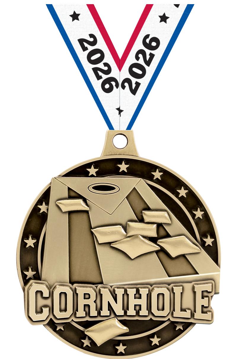 2"3D CORNHOLE GOLD MEDAL