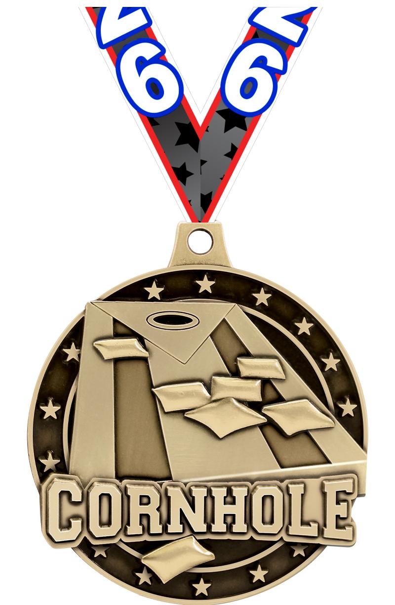 2"3D CORNHOLE GOLD MEDAL