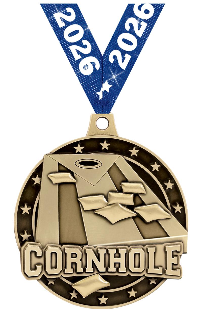 2"3D CORNHOLE GOLD MEDAL