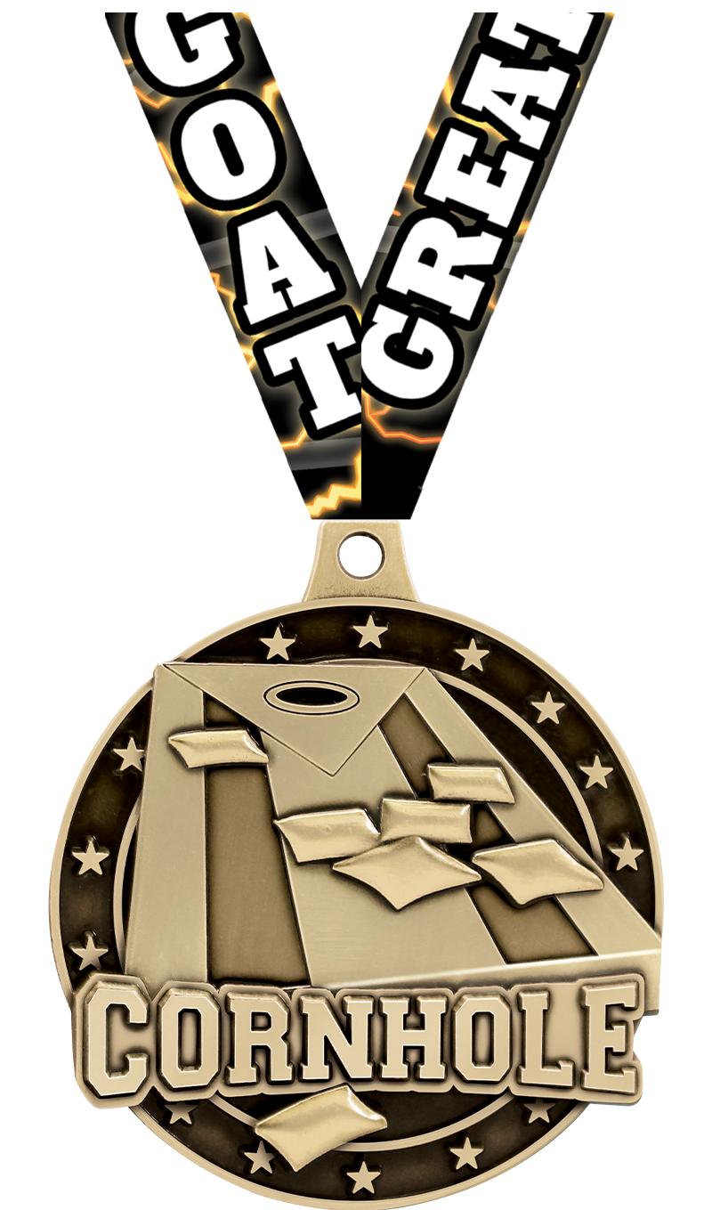 2"3D CORNHOLE GOLD MEDAL