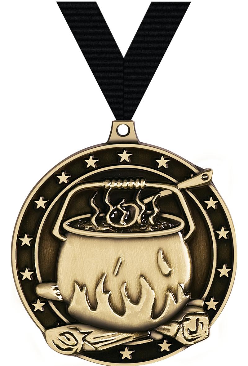 2" 3D CHILI POT MEDAL GOLD