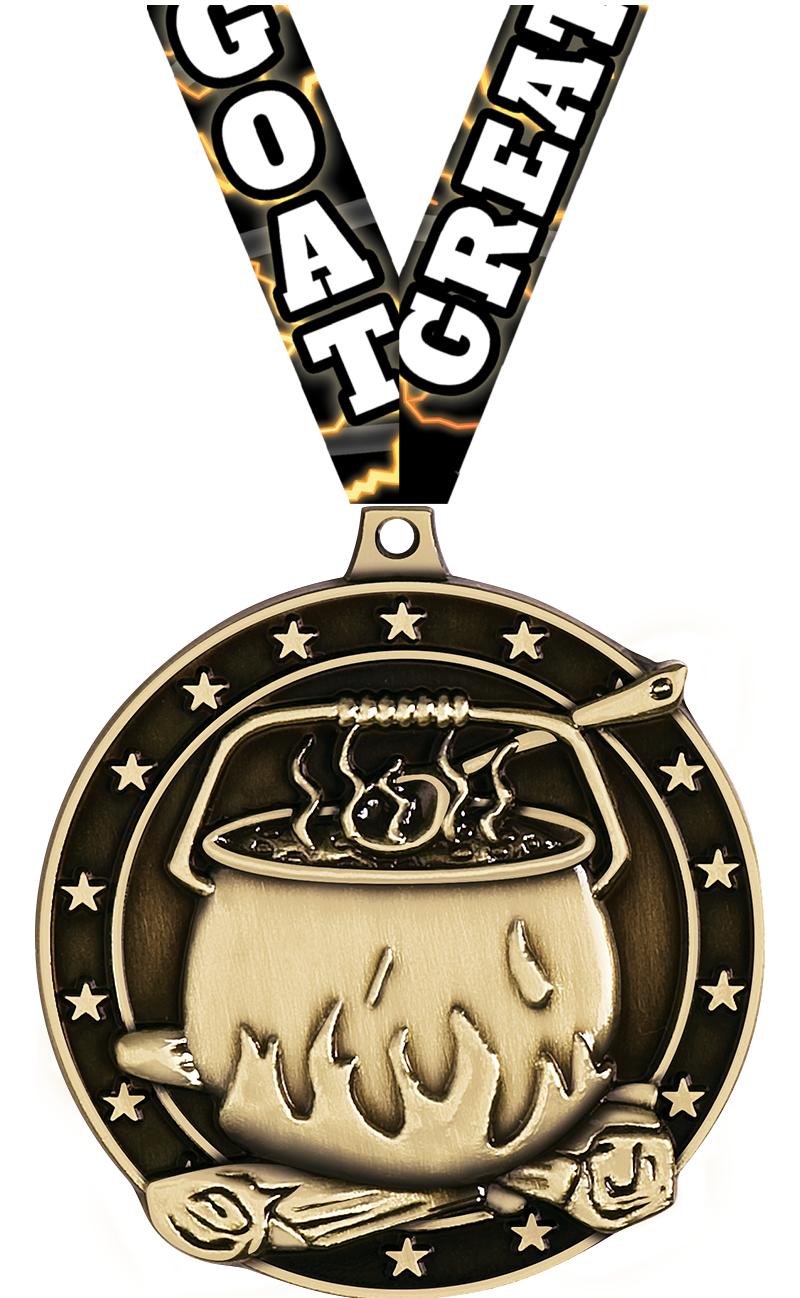 2" 3D CHILI POT MEDAL GOLD