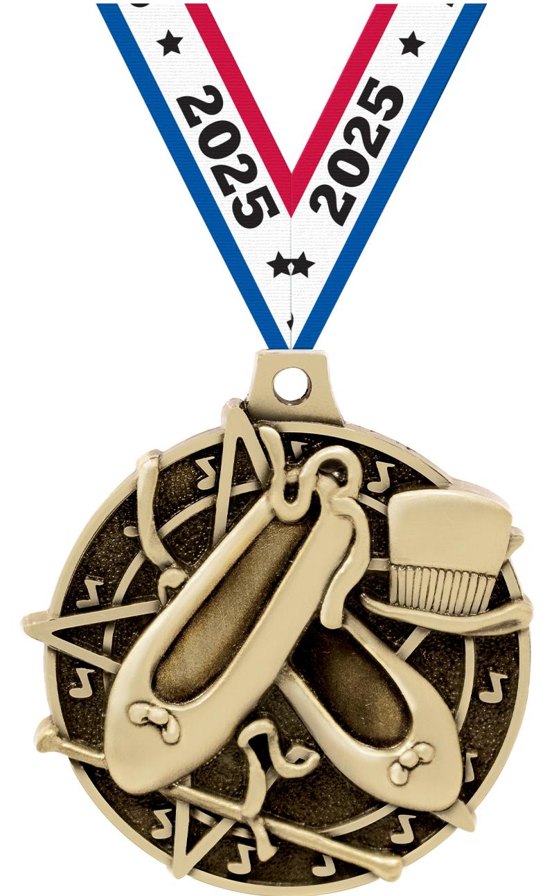 2" 3D DANCE MEDAL GOLD
